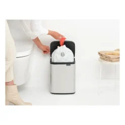 Bo waste bin 7 L, Brushed steel - shiny