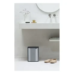 Bo waste bin 12 L, Brushed steel - matte