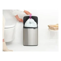 Bo waste bin 12 L, Brushed steel - matte