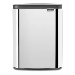 Bo waste bin 12 L, Brushed steel - shiny