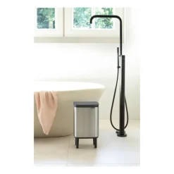 Bo waste bin high 7 L, Brushed steel - matte