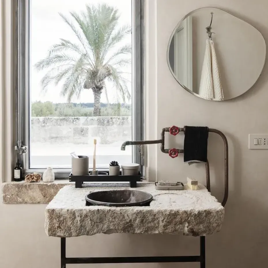 Bon decoration tray small, beige-black