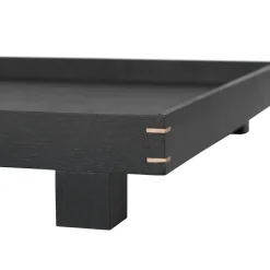 Bon wooden tray large, black-stained oak