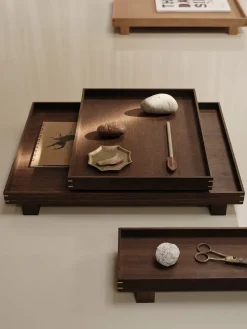 Bon wooden tray large, Smoked oak