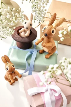 Bonnie rabbit decoration 12.5 cm, Oak
