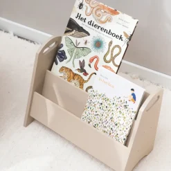 Book holder bookshelf for children, Beige
