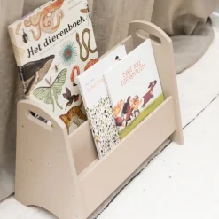 Book holder bookshelf for children, Beige