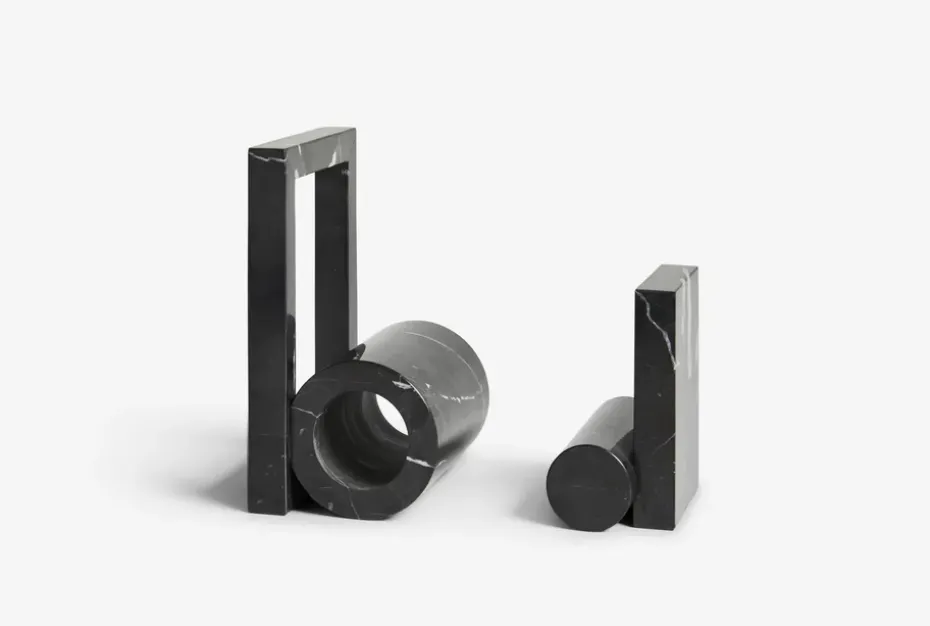 Booknd book support marble, Black