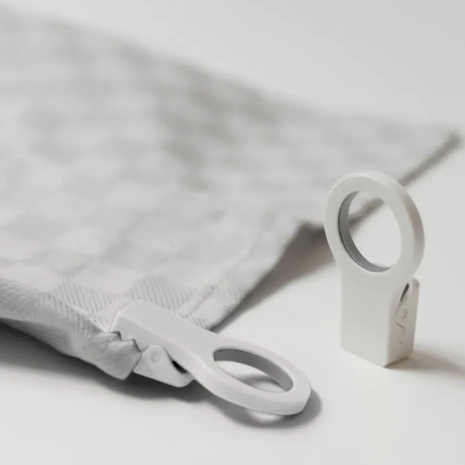 Bosign Loop clips for kitchen towel 2-pack, White