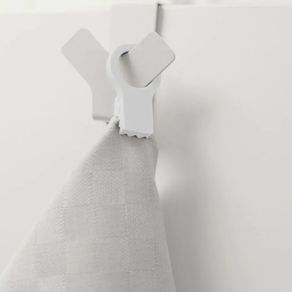Bosign Loop clips for kitchen towel 2-pack, White