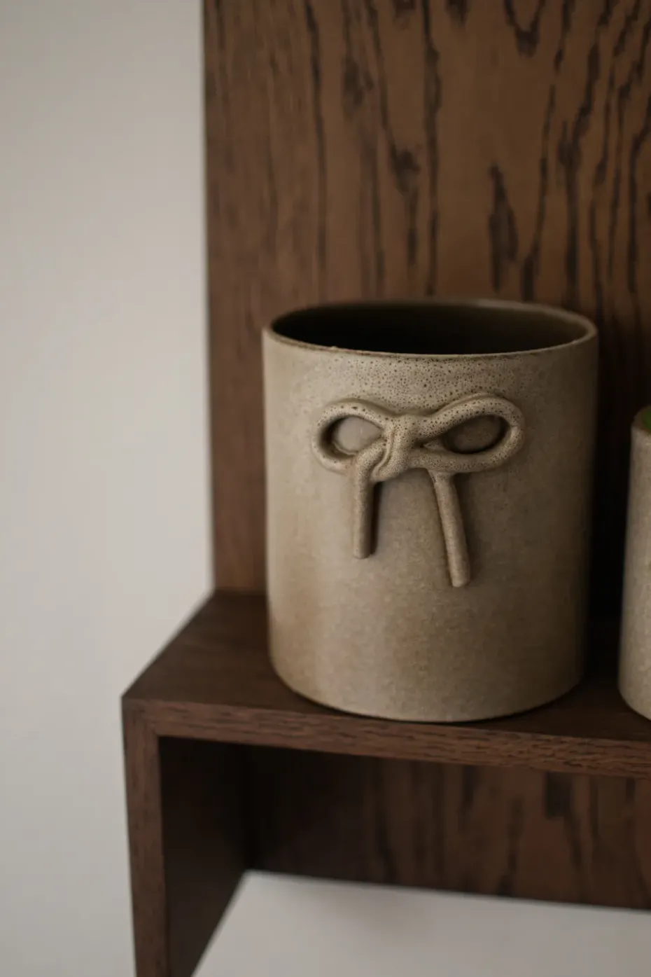 Bow pot Ø14 cm, Beige
