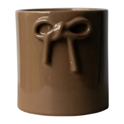 Bow pot Ø14 cm, Shiny Nougat