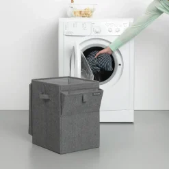 Brabantia stackable laundry basket 35 l., dark grey