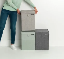Brabantia stackable laundry basket 35 l., green