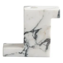 Brick high candle holder 10.5x12.5 cm, Calacatta