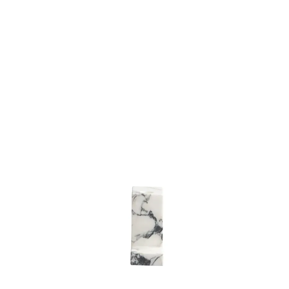 Brick high candle holder 10.5x12.5 cm, Calacatta