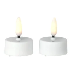 Bright LED tealight Ø3.8 cm 2-pack, White