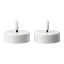 Bright LED tealight Ø5.8 cm 2-pack, White