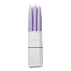 Broste Copenhagen dipped antique candles 10-pack, Orchid light purple