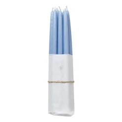 Broste Copenhagen dipped antique candles 10-pack, Plain air, light blue