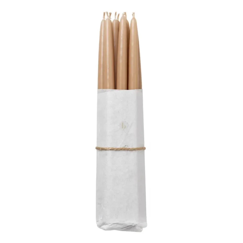Broste Copenhagen dipped antique candles 10-pack, Walnut
