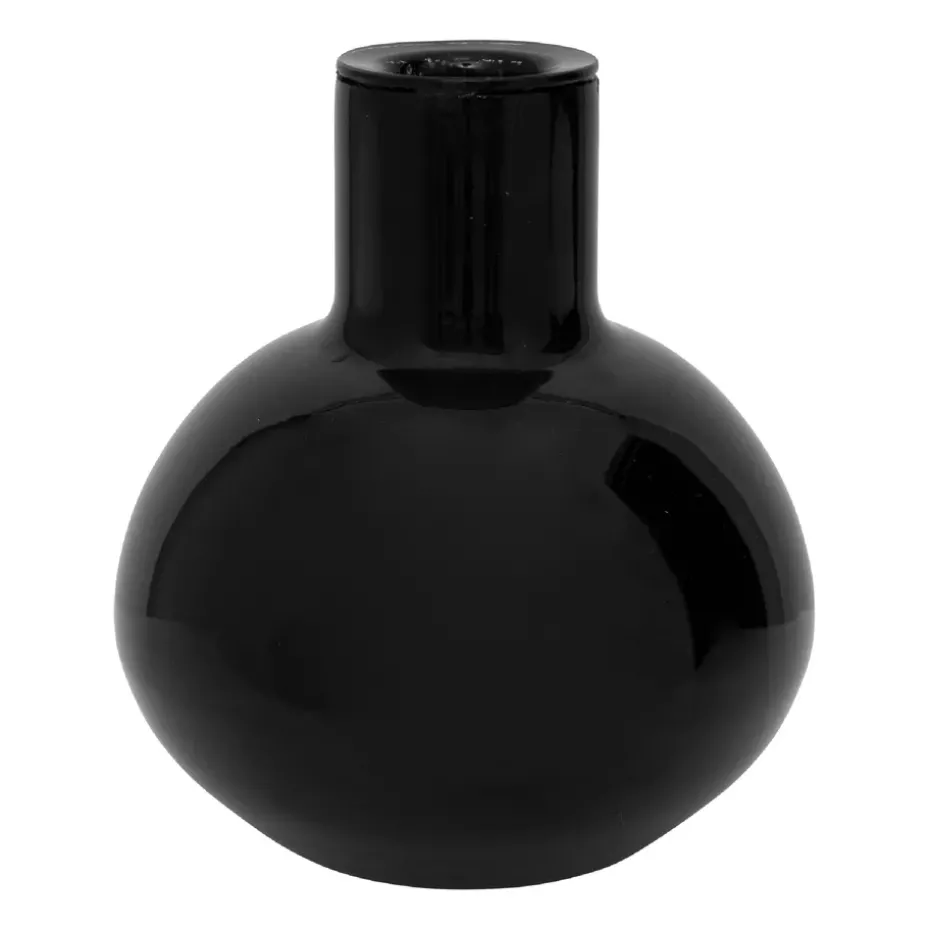 Bubble candle sticks S 12 cm, Black