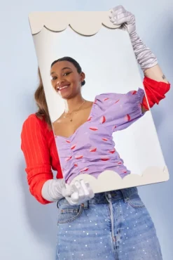Bubbly Mirror S 40x70 cm, Beige