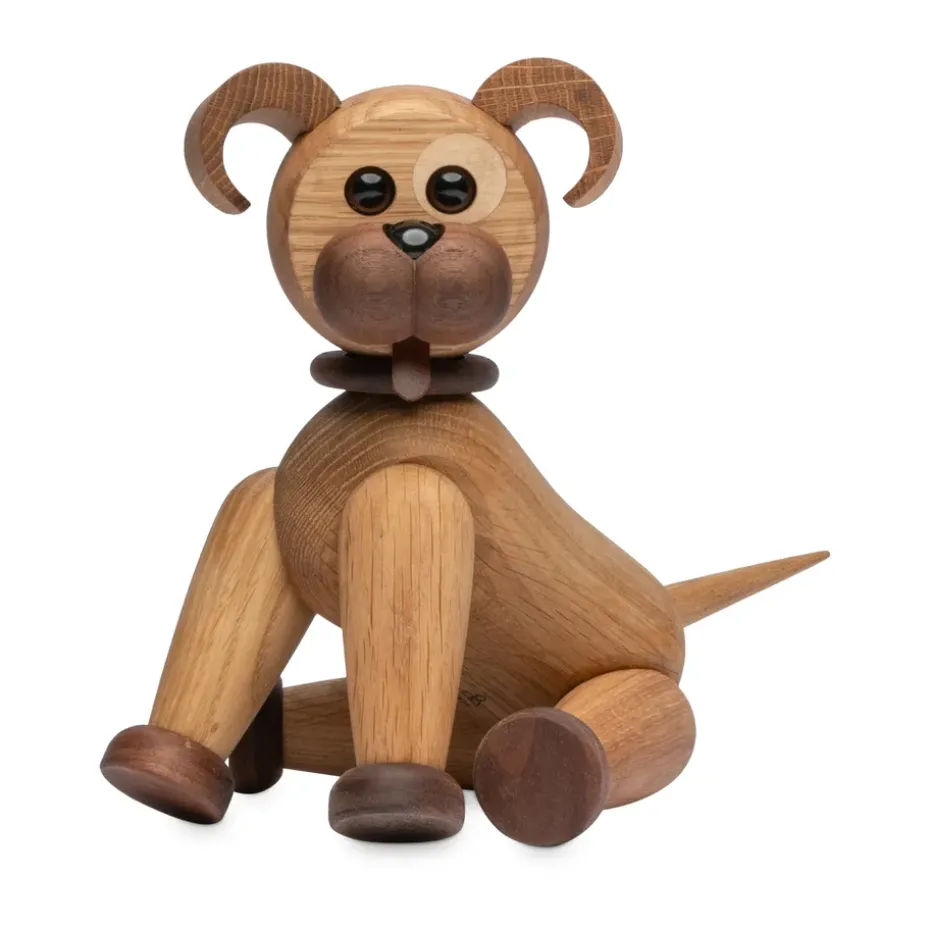 Buddy Dog decoration 20.5 cm, Oak