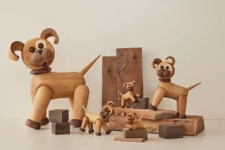 Buddy Dog decoration 20.5 cm, Oak