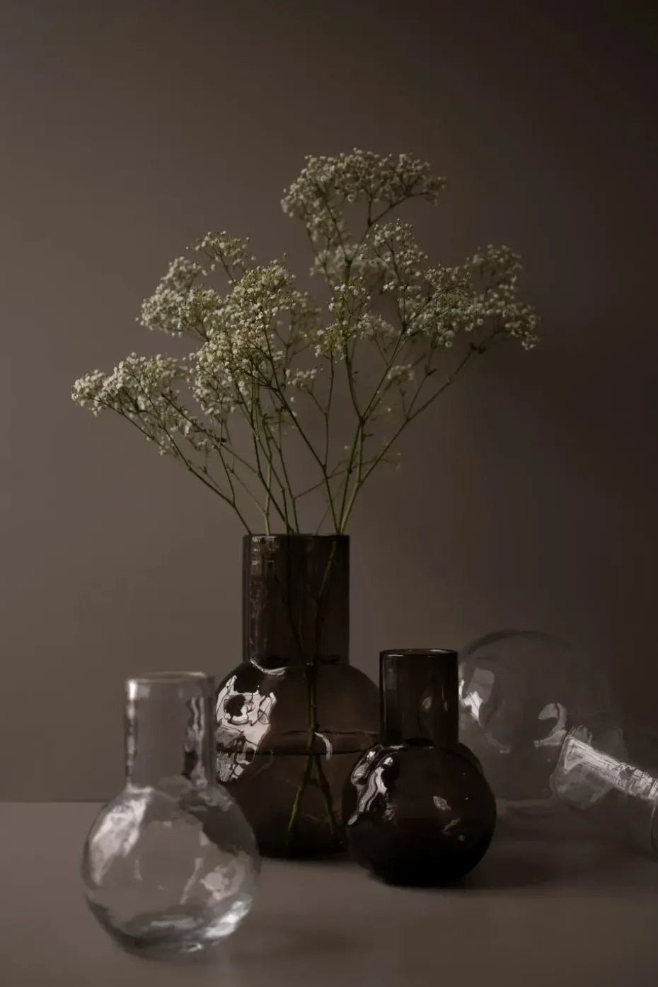Bunch vase 20 cm, Brown