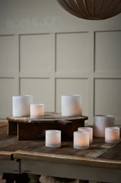 Bungenäs candle lantern Ø8 cm, White
