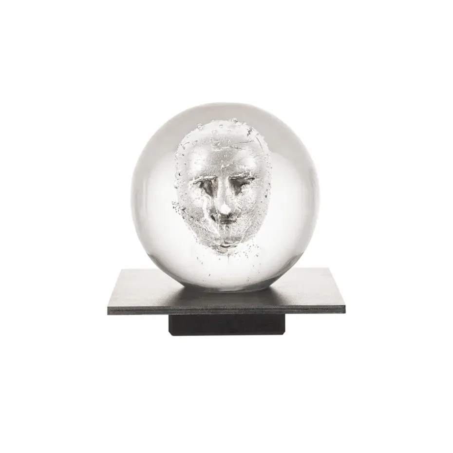 BV Headman glass sculpture, clear