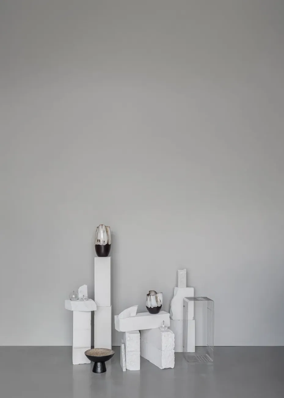By Hand vase small 24.5 cm, Off-white