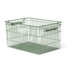 Cala stackable basket 2-pack, Verdant green