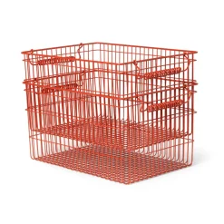 Cala stackable basket 2-pack, Poppy red