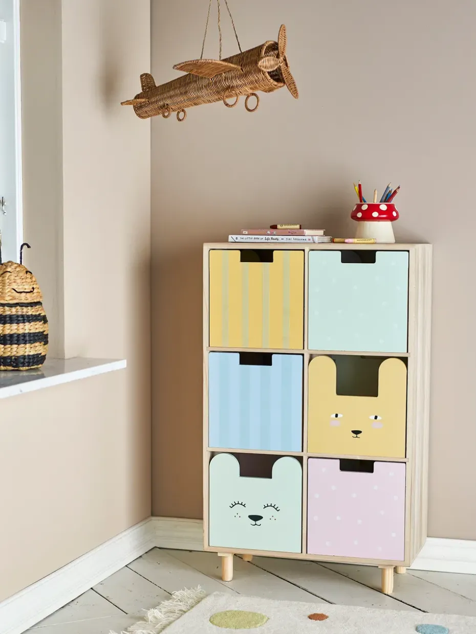 Calle bookshelf 6-drawers 55x88.5 cm, Nature