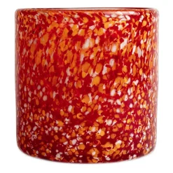 Calore tealight holder M 15 cm, Red-orange