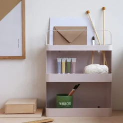 Camping portable multi shelf, Beige-pink