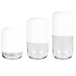 Capsule adjustable vase 18-28 cm, gold-clear