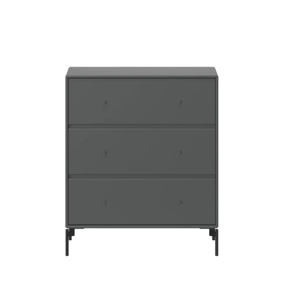 Carry dresser, Anthracite 04, black lacquered legs