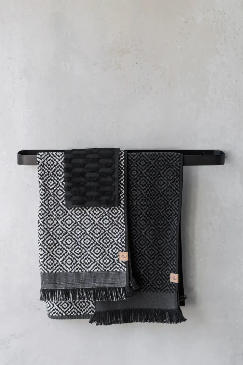 Carry towel hanger 52 cm, Black