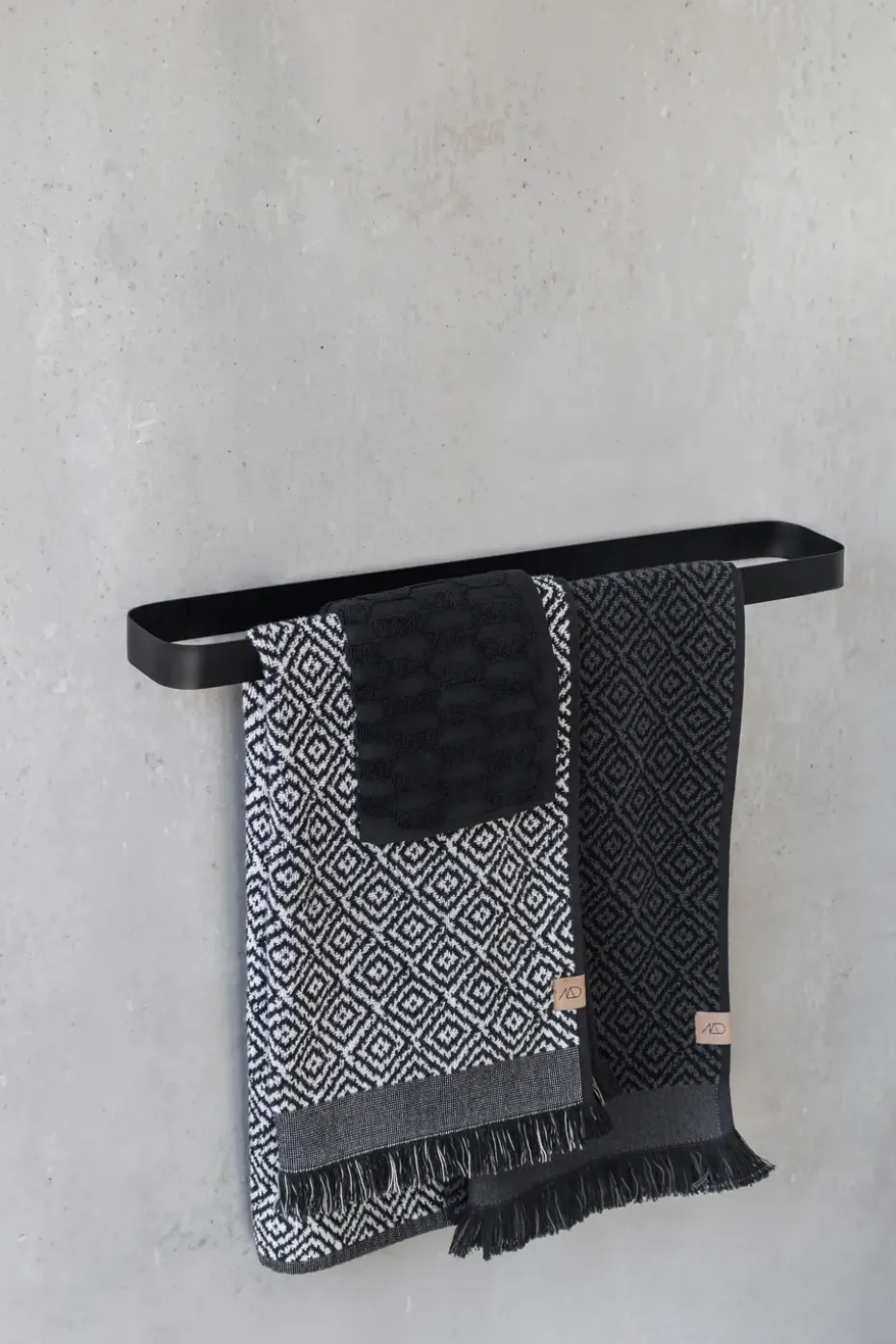 Carry towel hanger 52 cm, Black