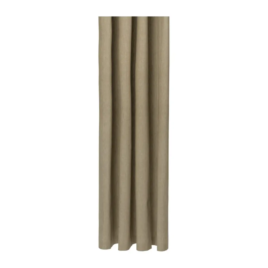 Chambray shower curtain, Olive