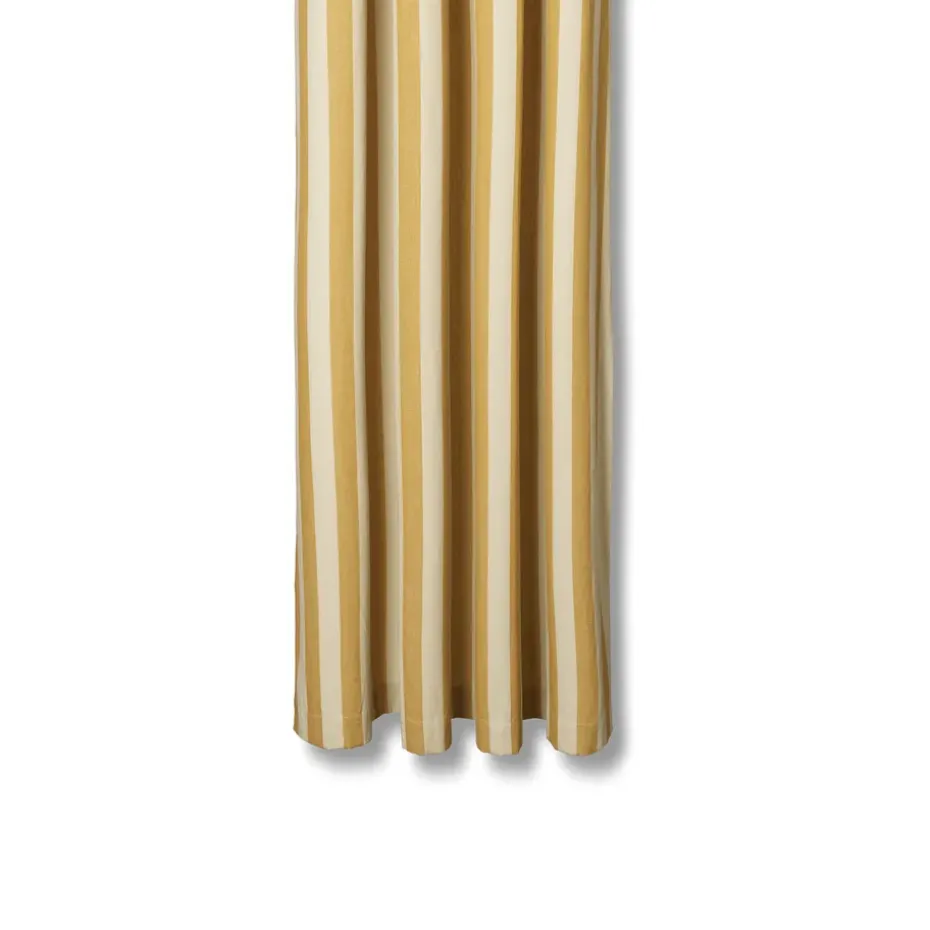 Chambray shower curtain, Warm yellow-parchment