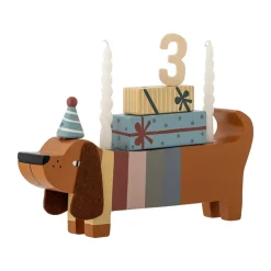 Charlie Birthday decoration 28 cm, Brown-multi