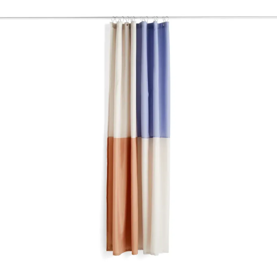 Check shower curtain 180x200 cm, Blue