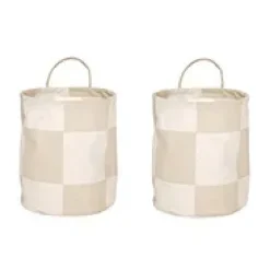 Chess storage baskets small 2-pack, Clay-offwhite