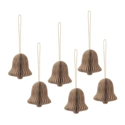Chime bell Christmas tree decoration, Natural brown