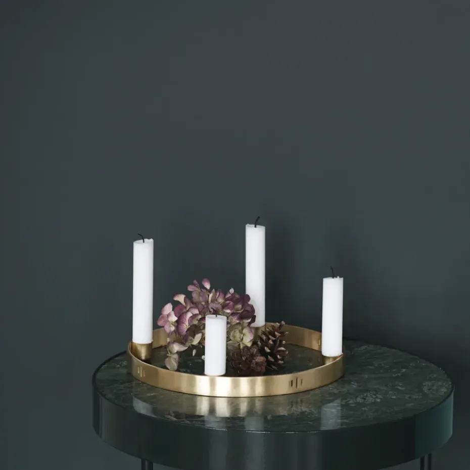 Circle brass candleholder, small
