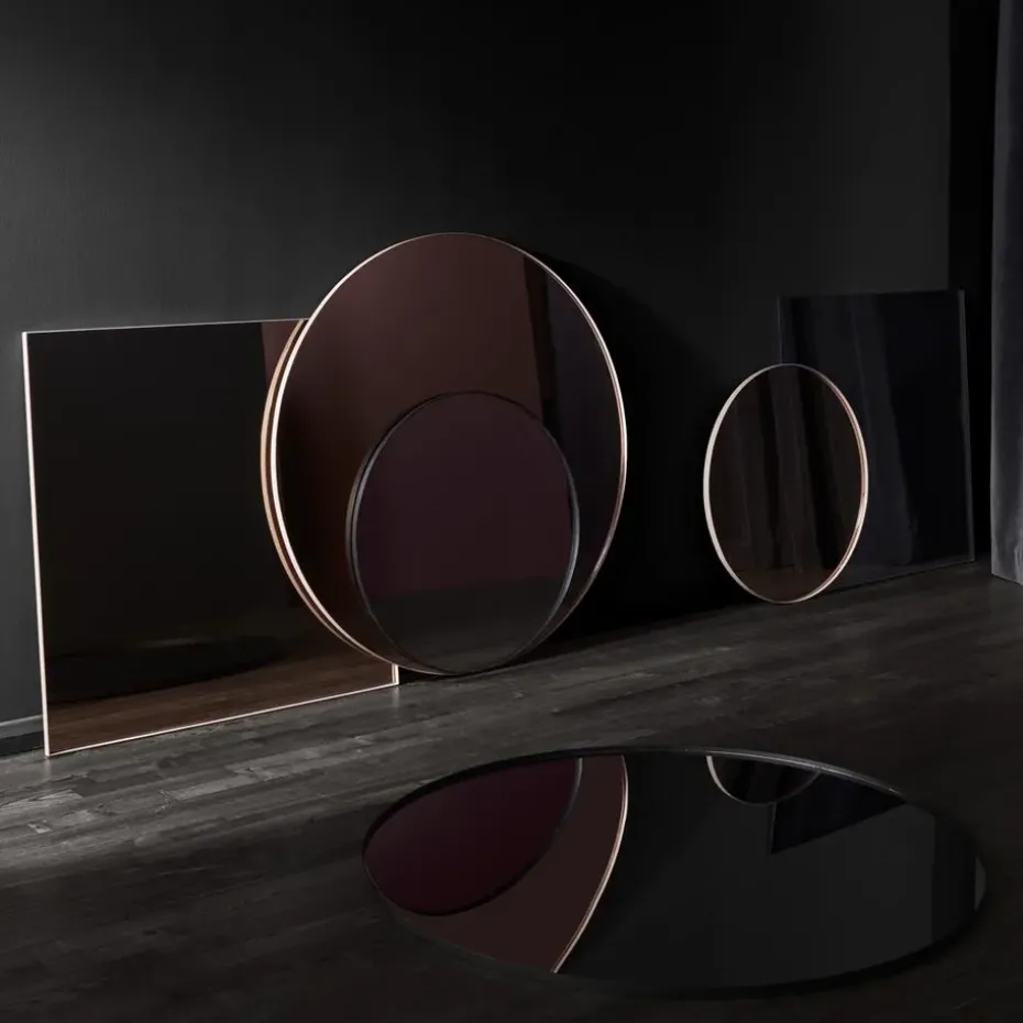 Circum mirror small, black